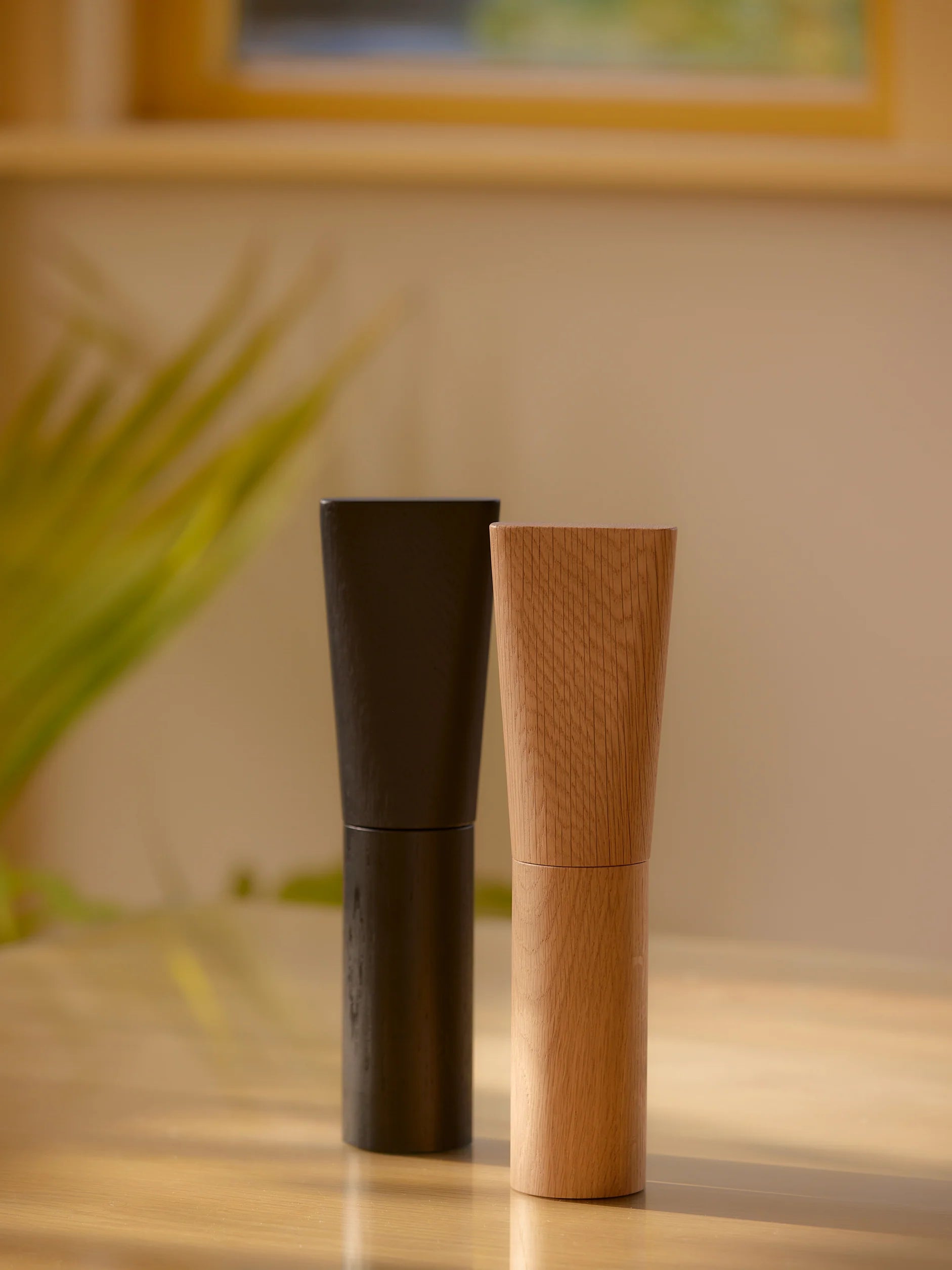 Citta Pinch Salt & Pepper Mill Set - Oak & Black
