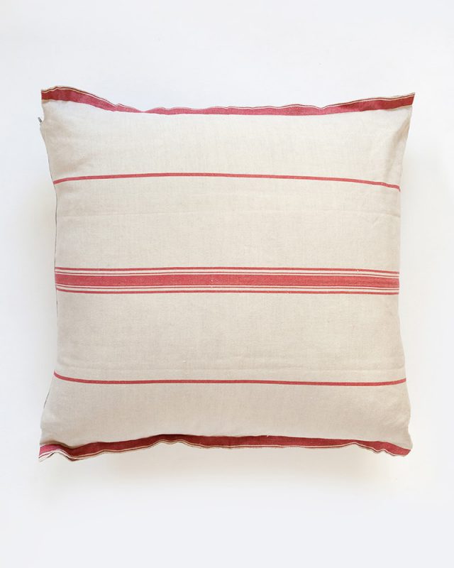 Mungo Lisburn Linen & Cotton Cushion Cover - Ribbon Red