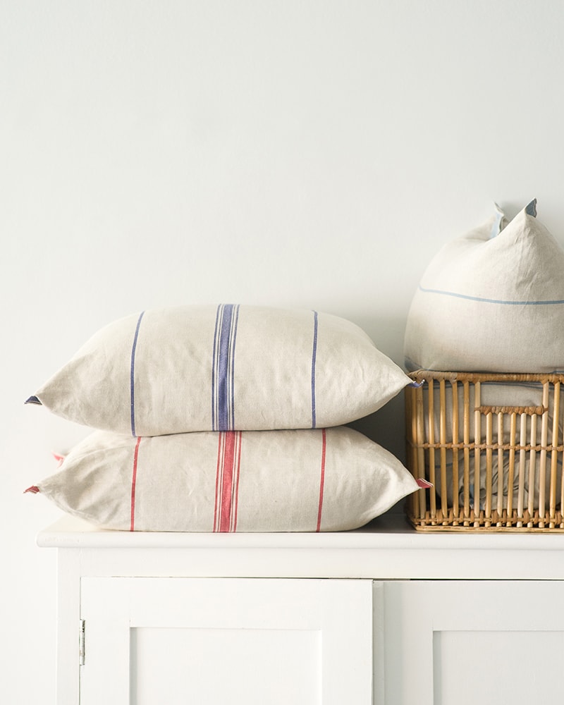 Mungo Lisburn Cushion Cover - Blue Stripe