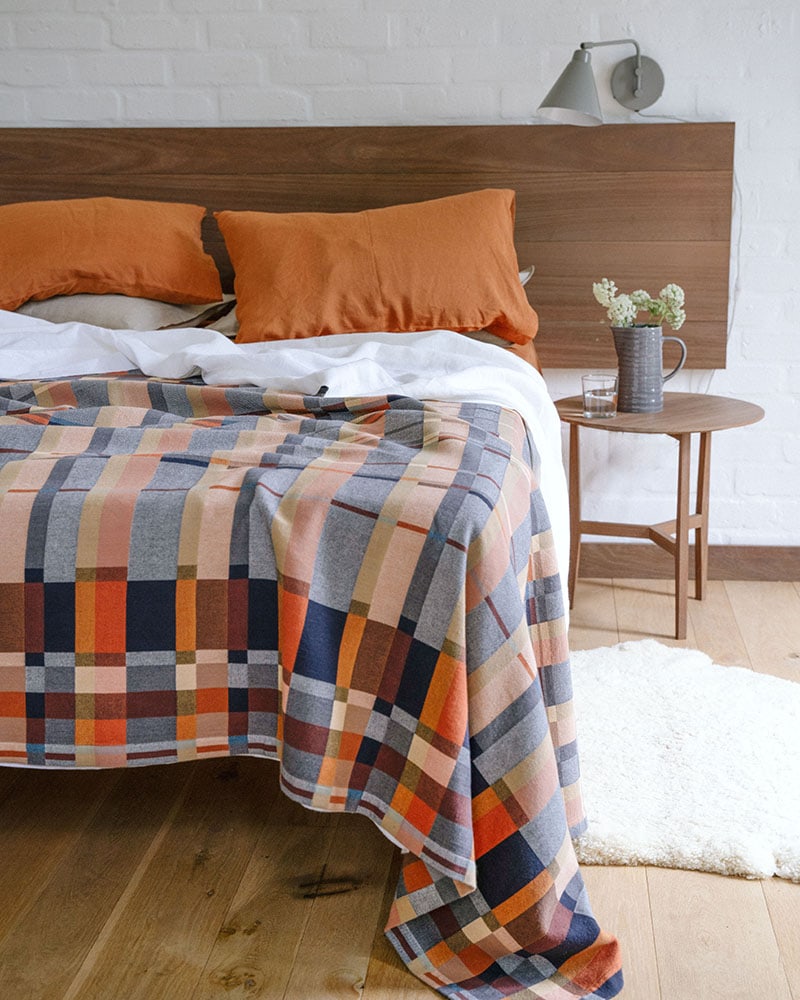 Mungo Double Cloth Cotton Bed Throw - Karoo
