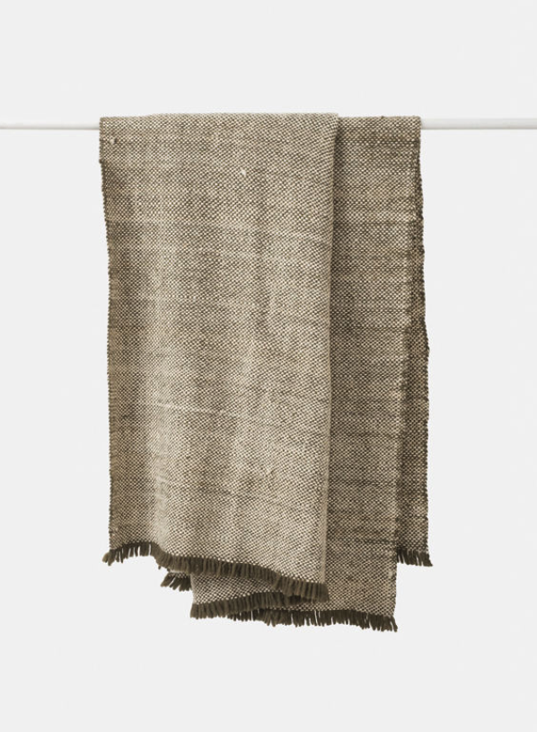 CITTA Hut Wool Throw - Ivory / Natural