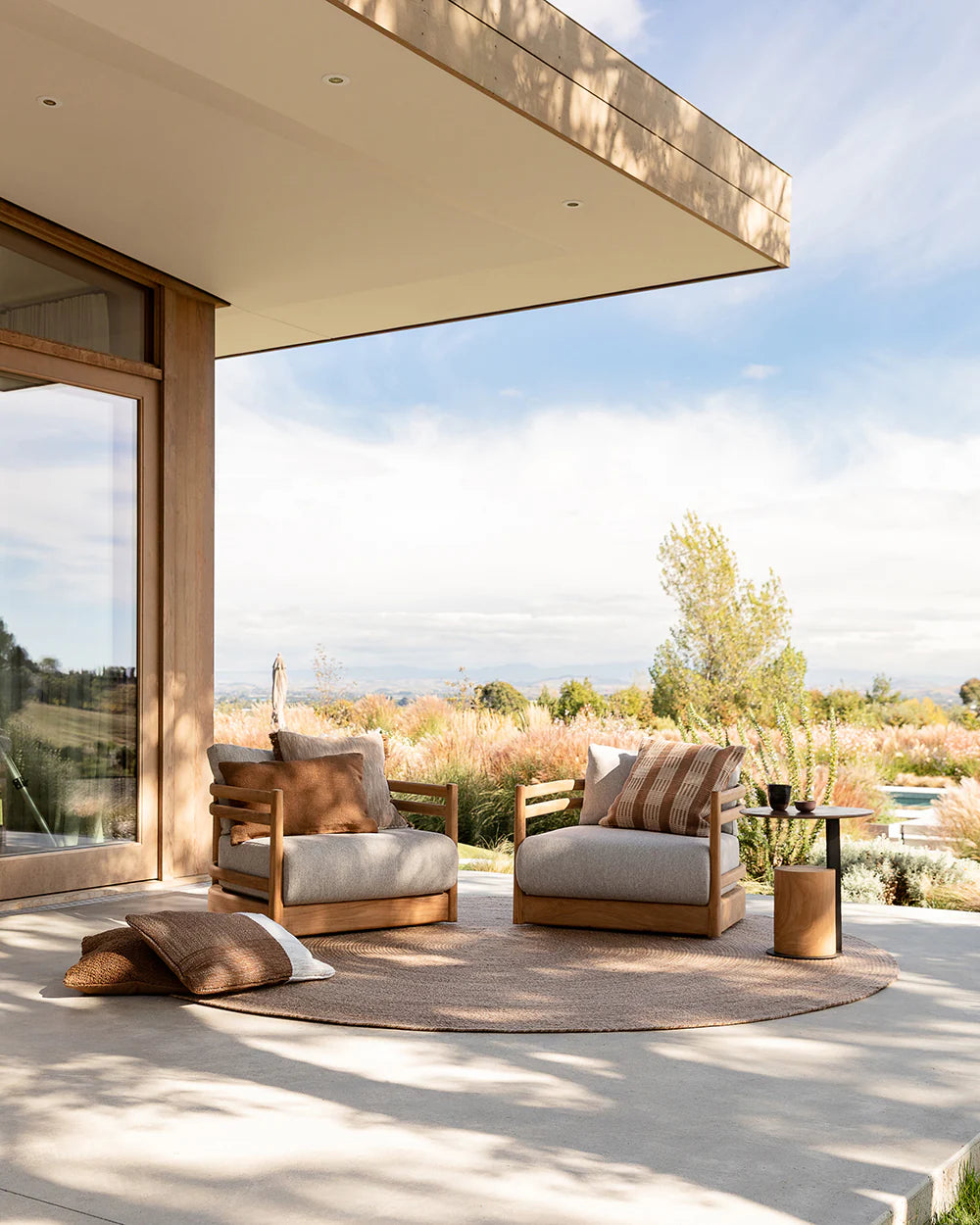 Baya Finn Outdoor Cushion Cover - Tobacco