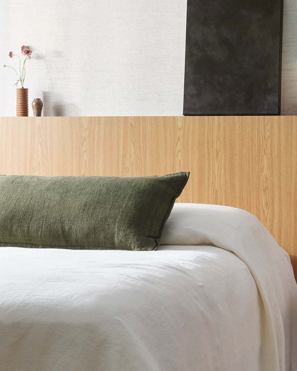 Baya Flaxmill Lumbar Cushion - Moss