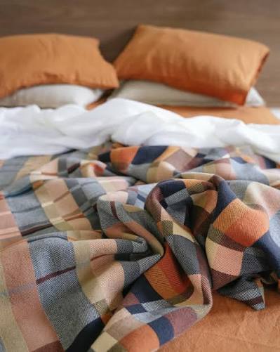 Mungo Double Cloth Cotton Bed Throw - Karoo