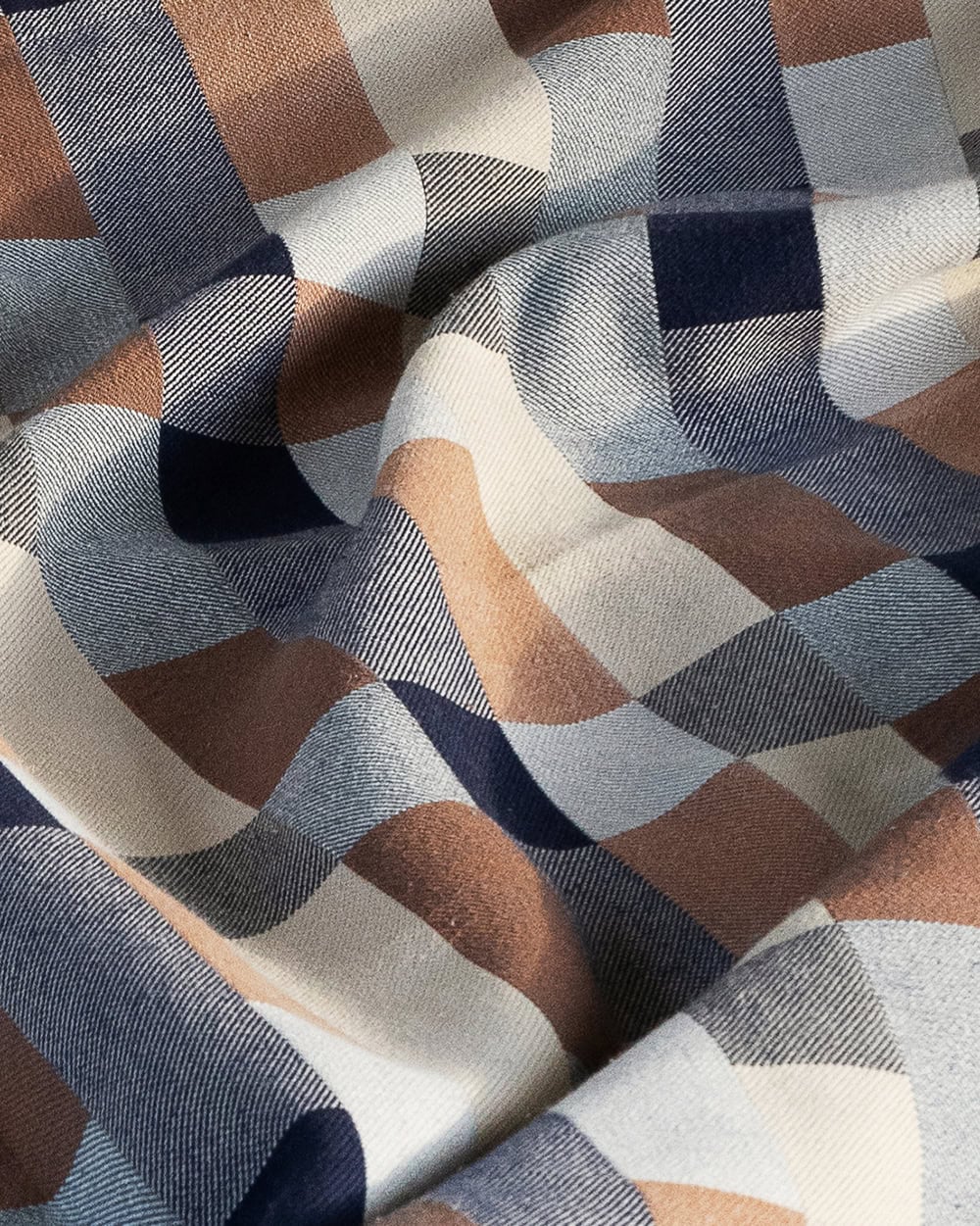 Mungo Double Cloth Cotton Bed Throw - Seven Seas