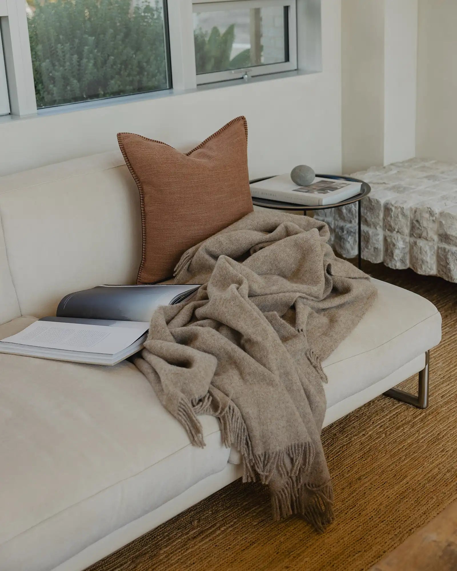 Weave Alba Cushion Cover - Rust