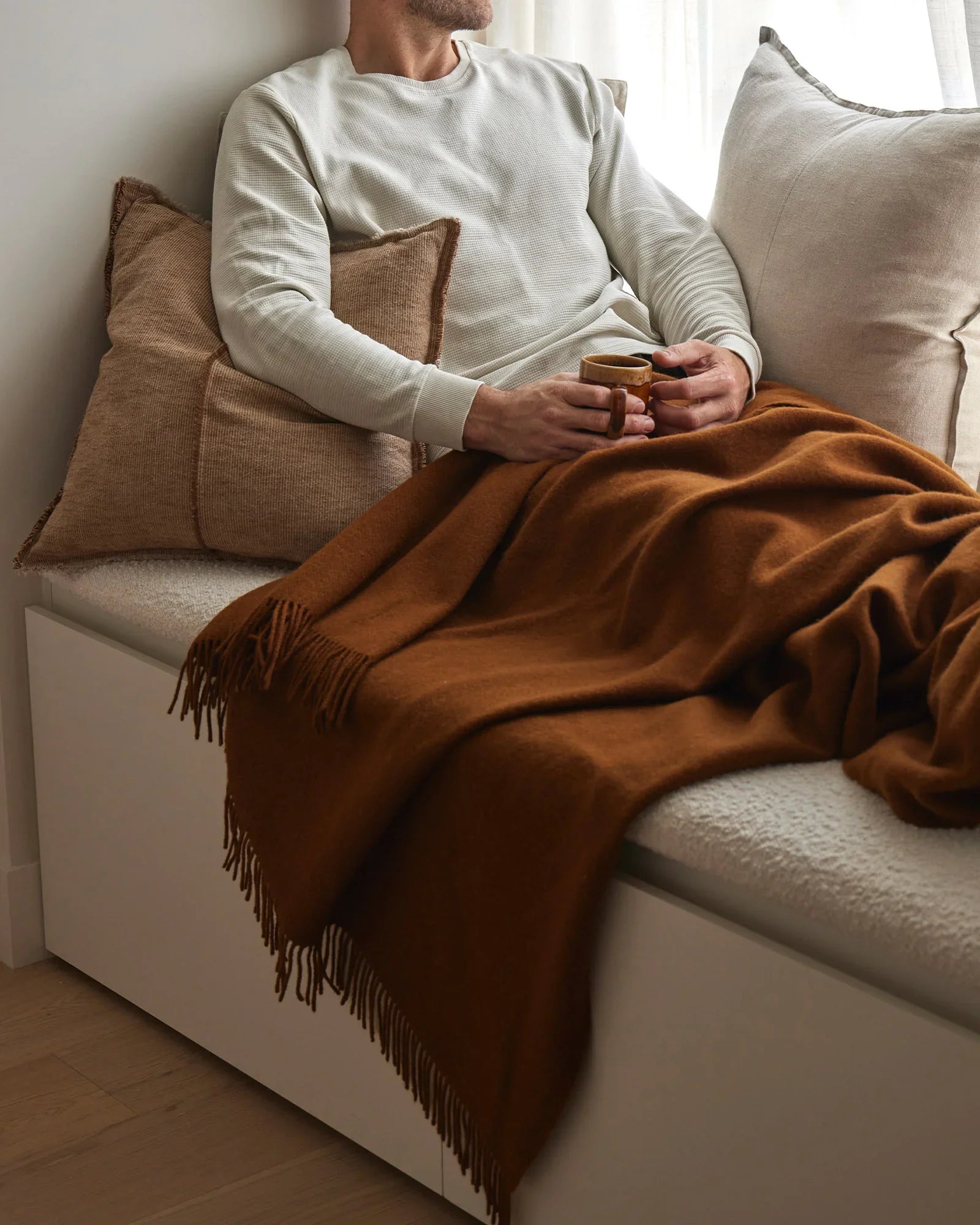 Weave Nevis Throw - Spice