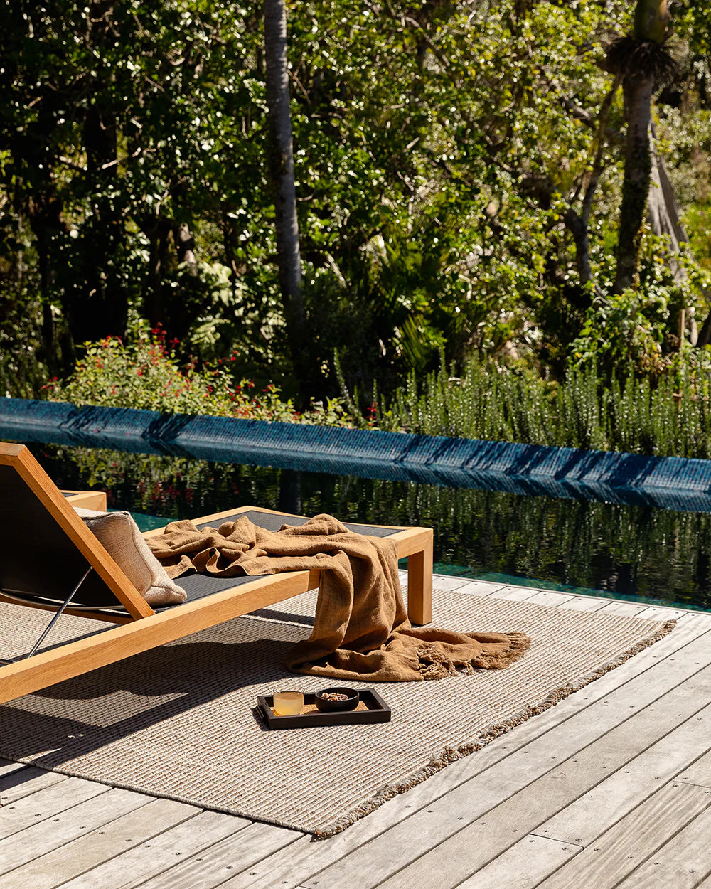 Baya Rhodes Outdoor Rug - Teak