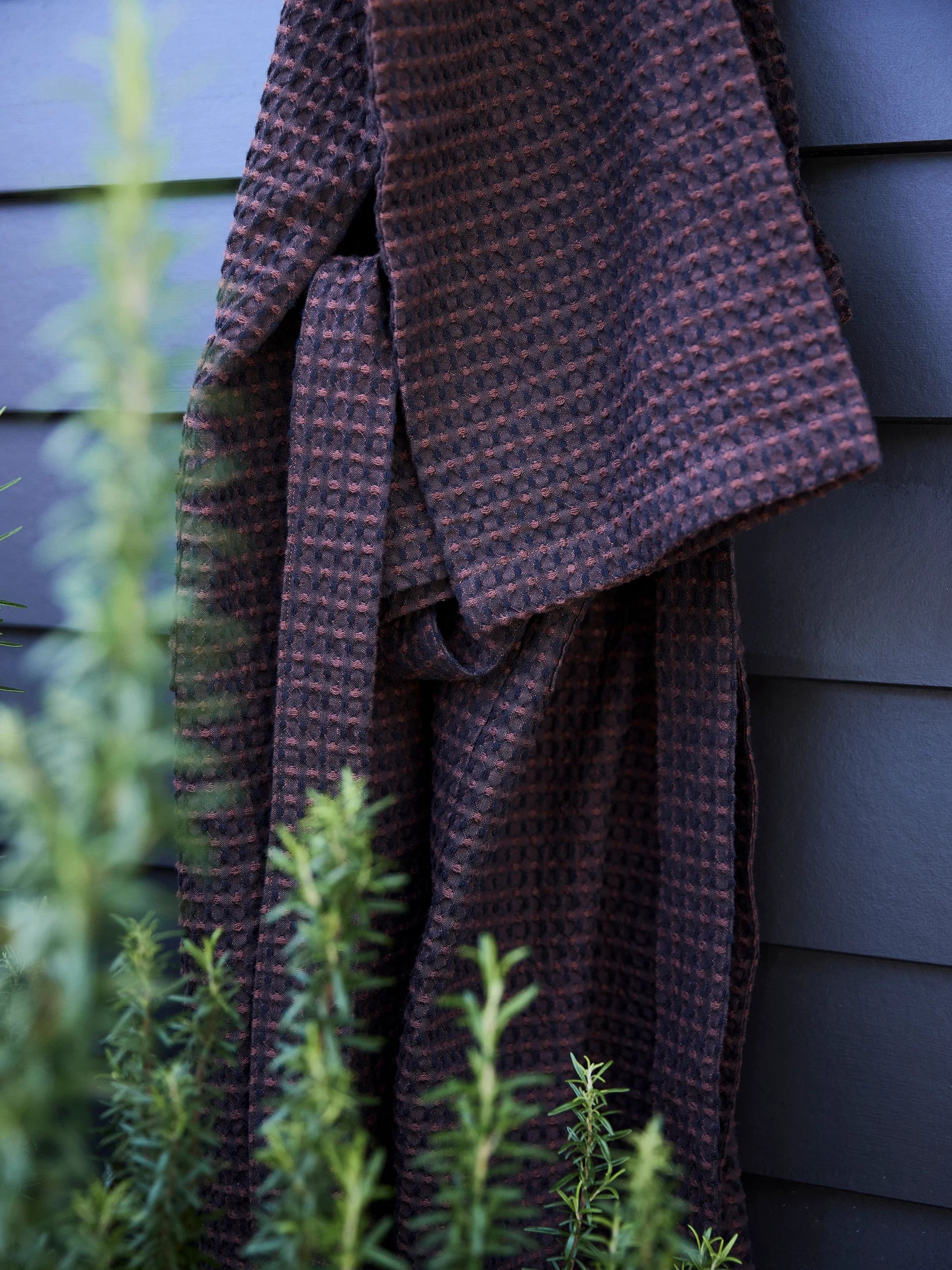 Citta Aalto Mens Robe - Midnight & Mahogany