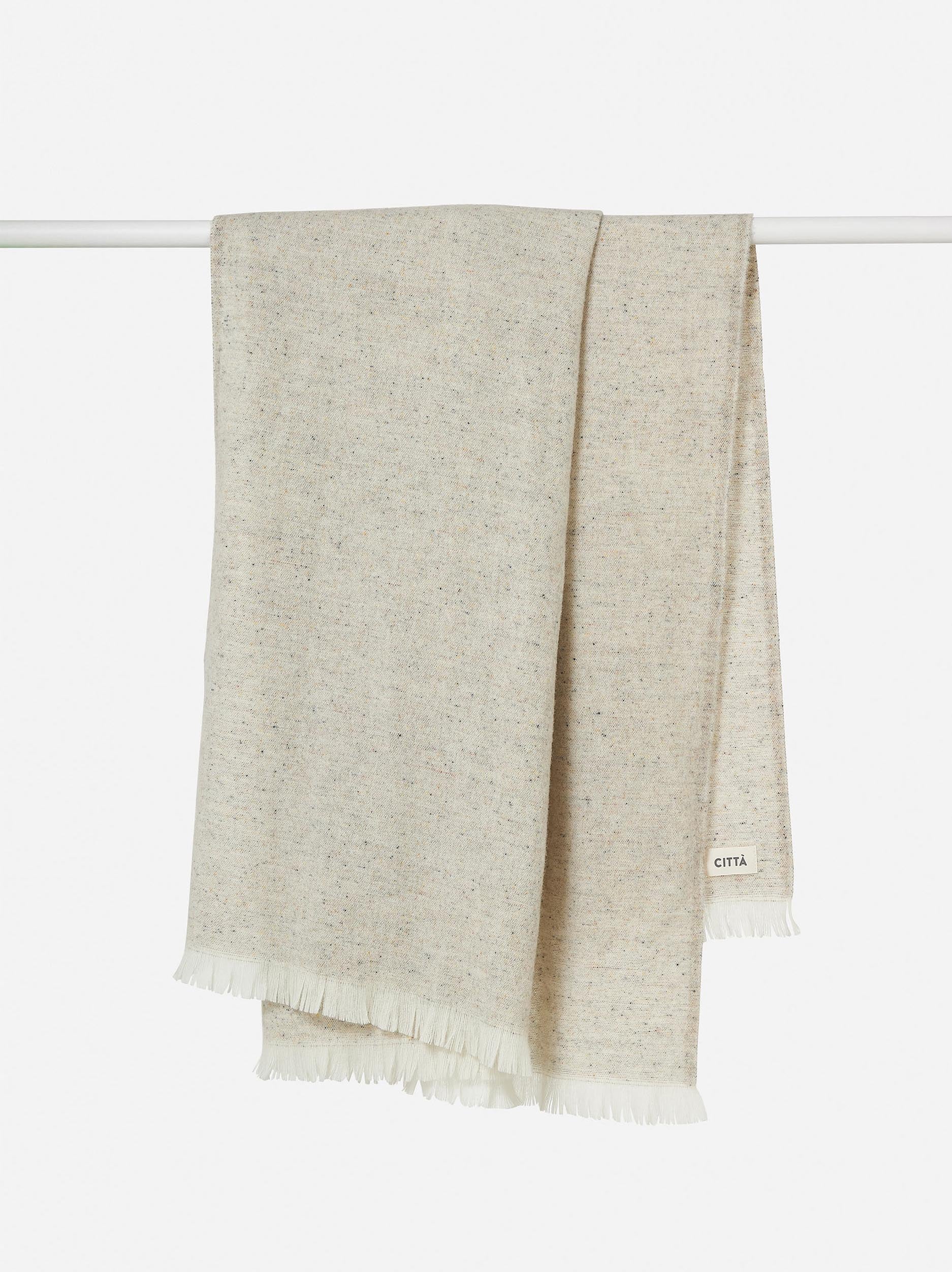 Citta Bach Wool Throw - Natural & Vanilla