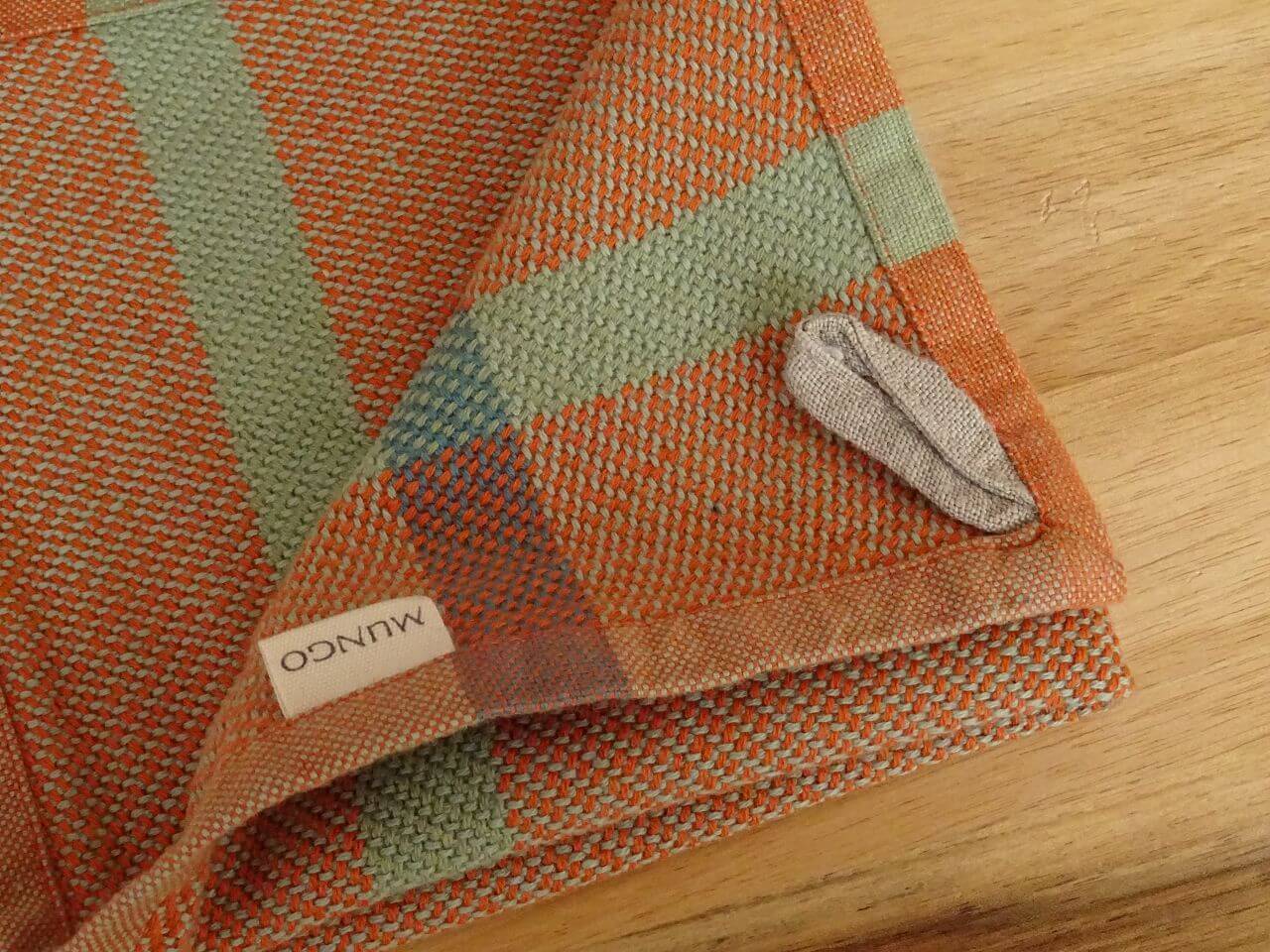 Mungo Washcloth - Pumpkin & Aqua
