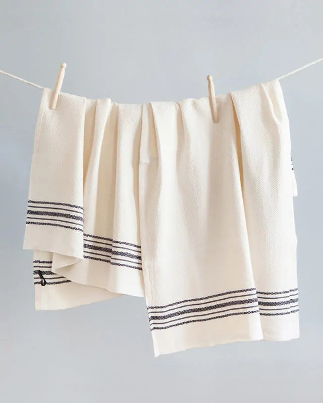 Mungo Utility Cloth - Ecru & French Navy