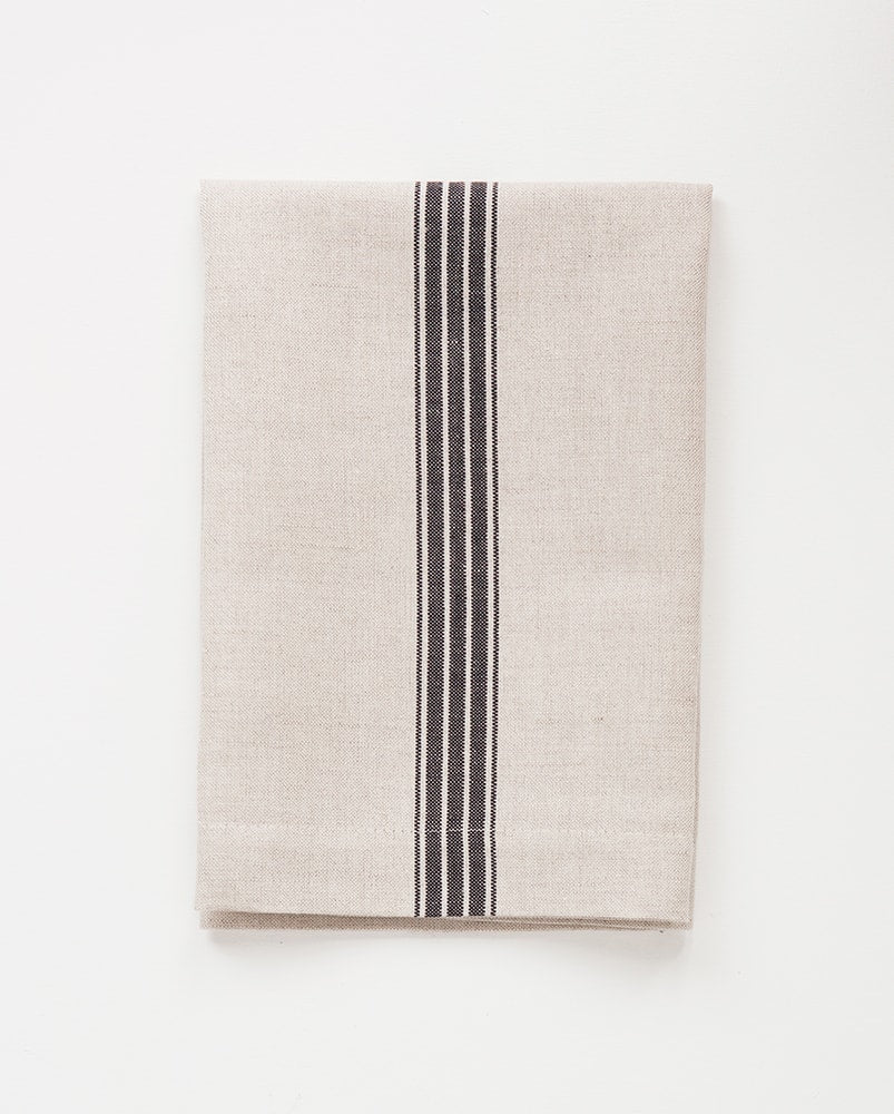 Mungo Provincial Stripe Napkins - Natural & French Navy