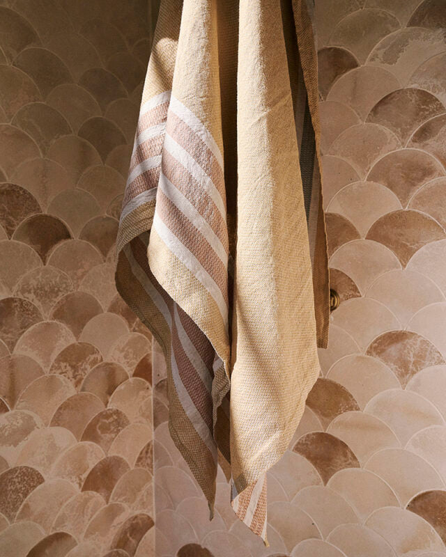Mungo Flax Towel - Amber