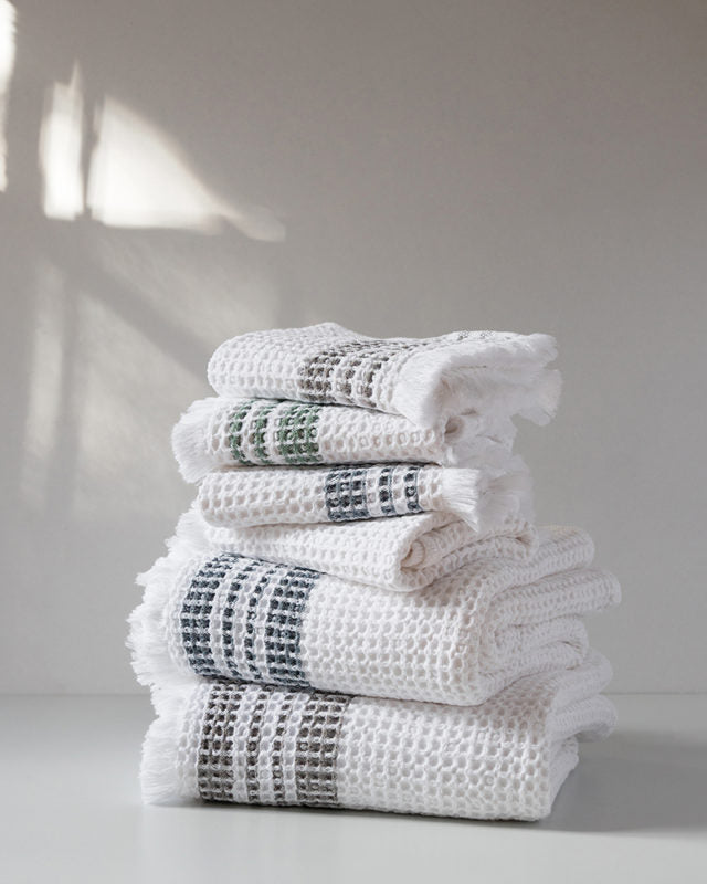 Mungo Belgian Waffle / Hand Towel - Ink