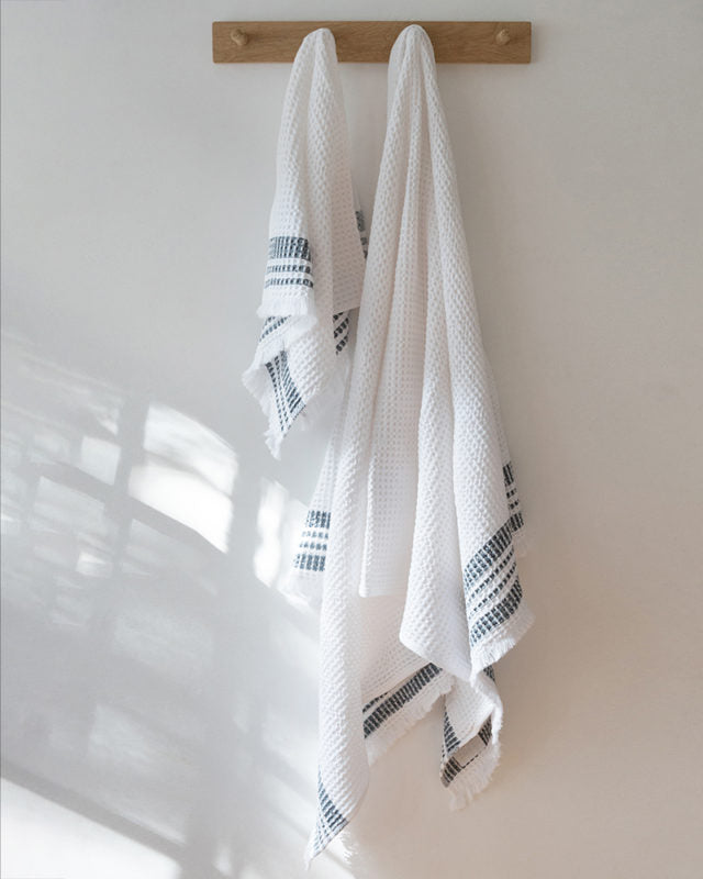 Mungo Belgian Waffle / Hand Towel - Ink