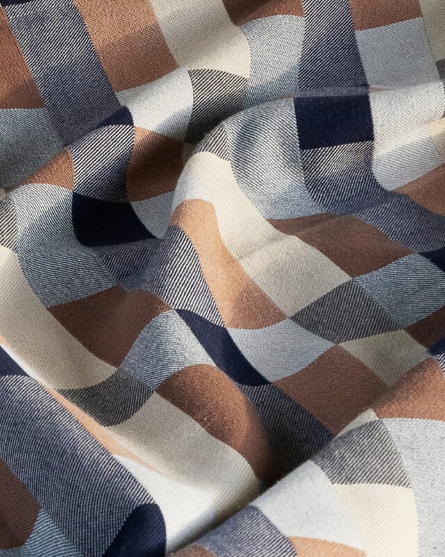 Mungo Double Cloth Cotton Throw - Seven Seas