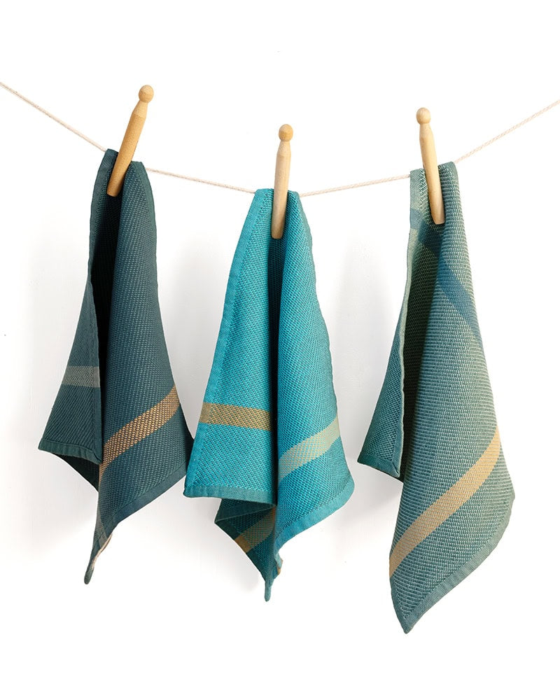 Mungo Washcloth - Aqua & Petrol Blue
