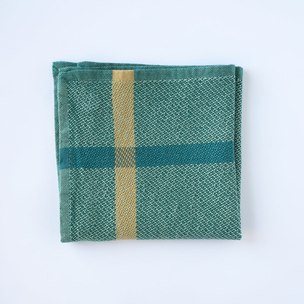 Mungo Washcloth - Aqua & Forest Green
