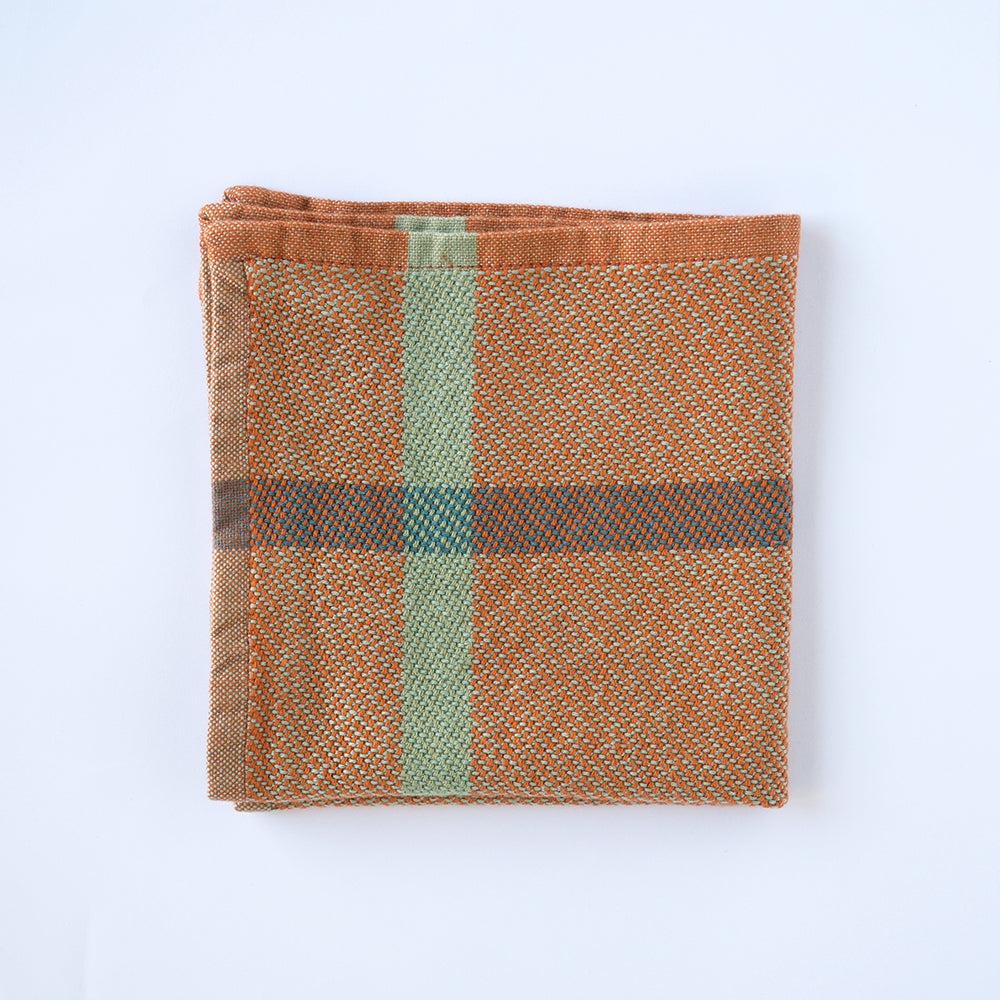 Mungo Washcloth - Aqua & Pumpkin