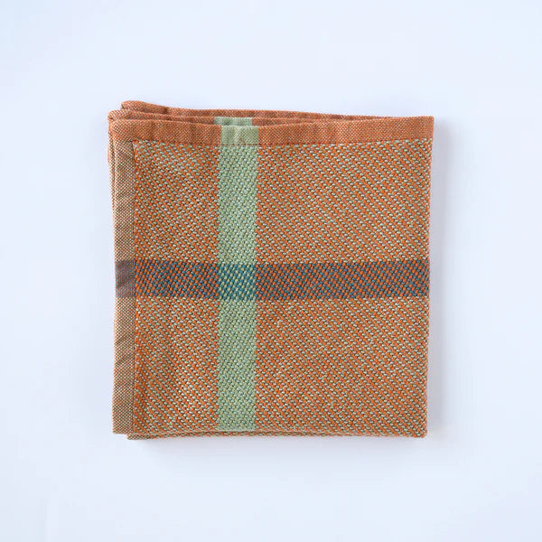Mungo Washcloth - Pumpkin & Aqua