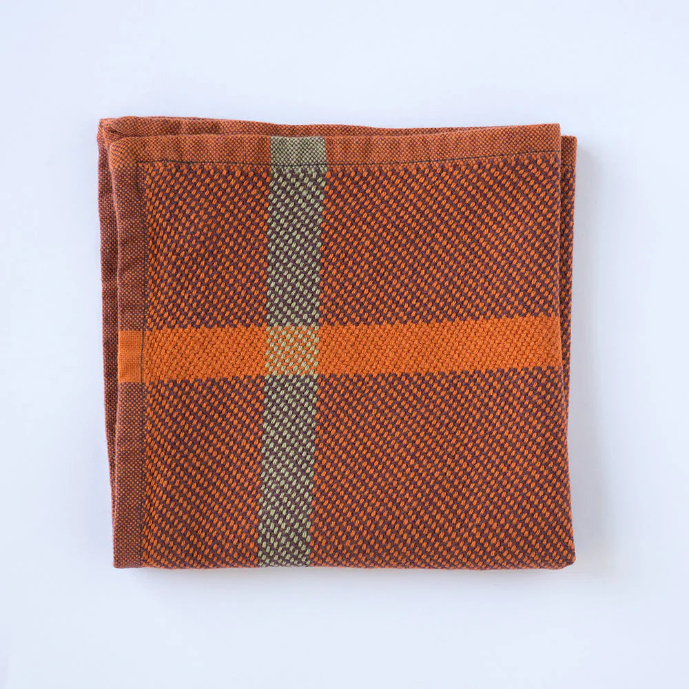 Mungo Washcloth - Marine & Pumpkin