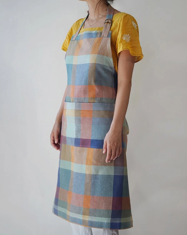 Mungo Alles Apron Herringbone - Paloma