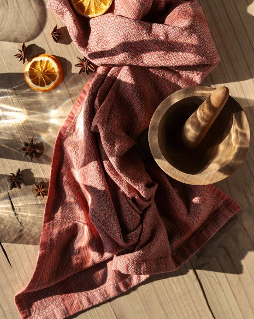 Mungo Boma Kitchen Tea Towel - Ginger