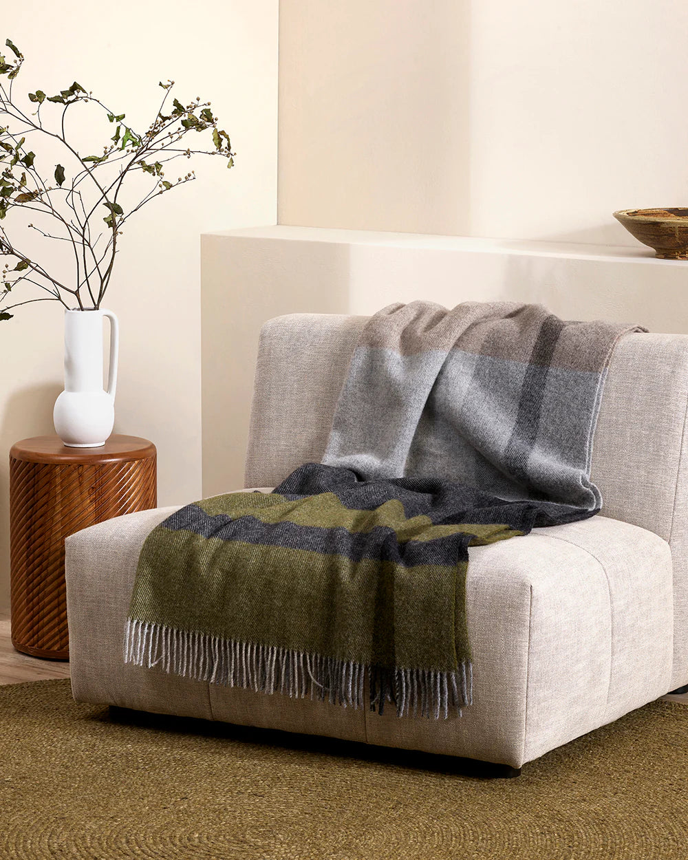 Baya - Brunswick Throw - Olive