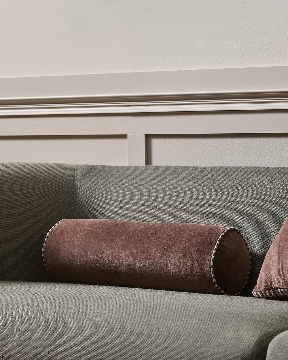 Baya Elliot Bolster Cushion Cover - Chocolate