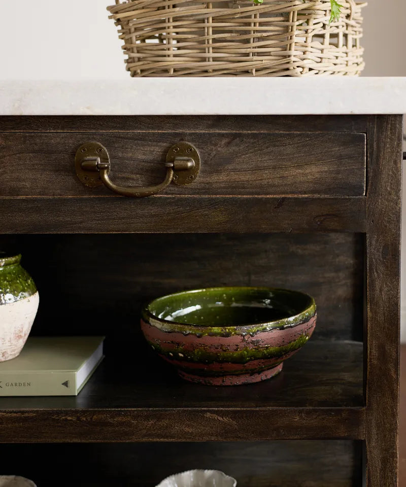 French Country Small Romano Bowl - Green