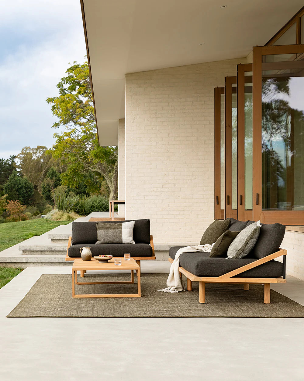 Baya Finn Outdoor Cushion Cover - Mangrove