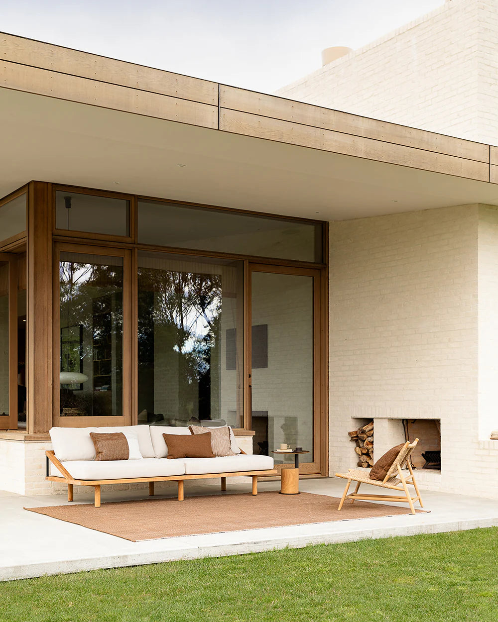 Baya Finn Outdoor Cushion Cover - Tobacco