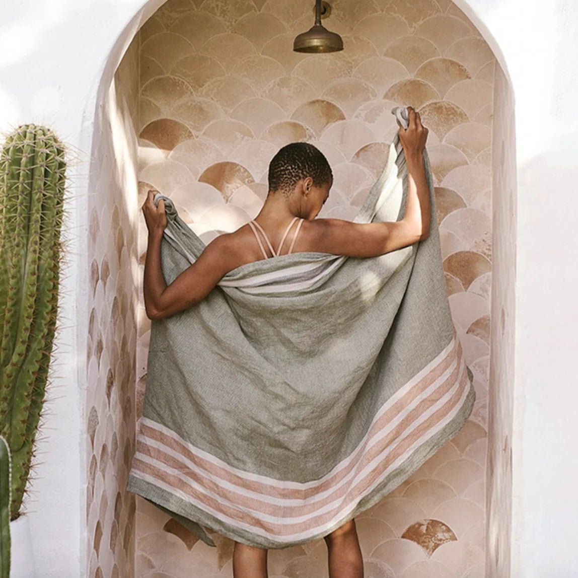 Mungo Flax Towel - Moss