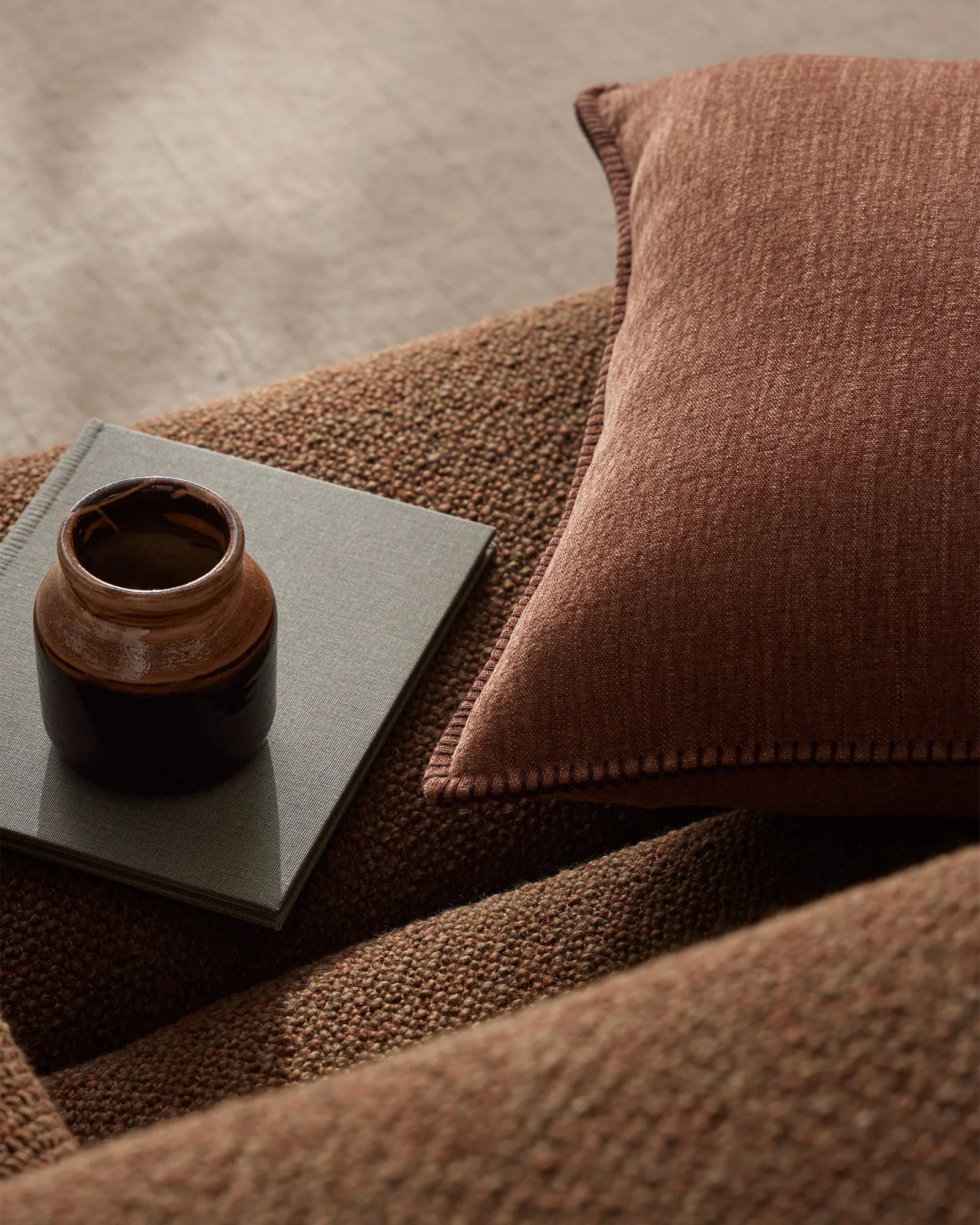 Weave Alba Cushion Cover - Rust