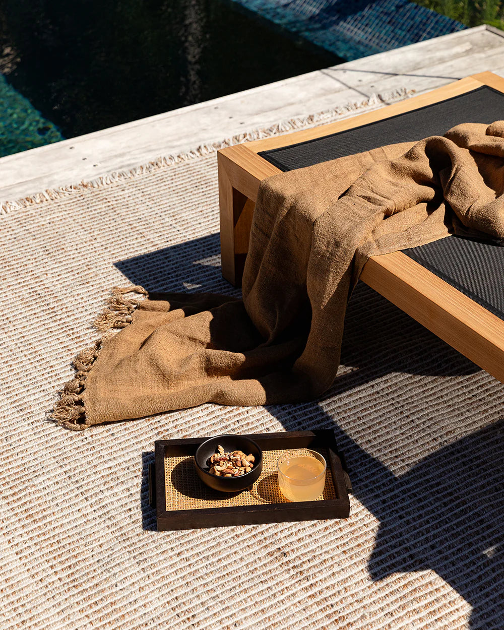 Baya Rhodes Outdoor Rug - Teak
